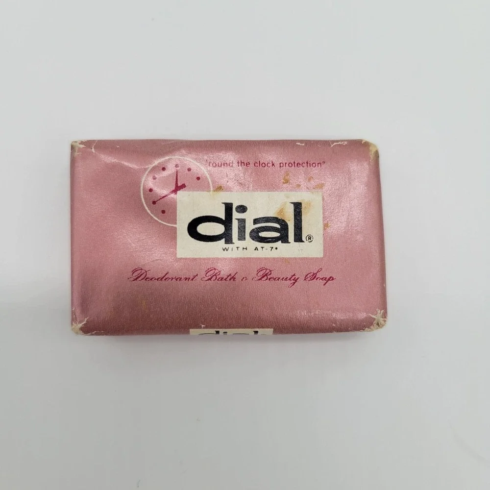 Dial Bath Size Deodorant Beauty Bar Soap 5 OZ Vintage NOS Pink Wrapper AT-7